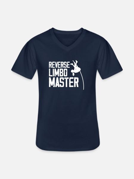 Reverse Limbo Master, Stabhochsprung - Männer-T-Shirt mit V-Ausschnitt - Navy