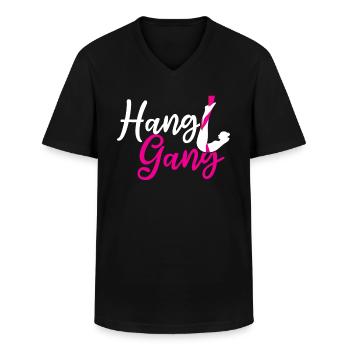 Hang Gang - Aerialist - Männer-T-Shirt mit V-Ausschnitt - Schwarz - Vorne - AI Model Male 178 dark (178cm)