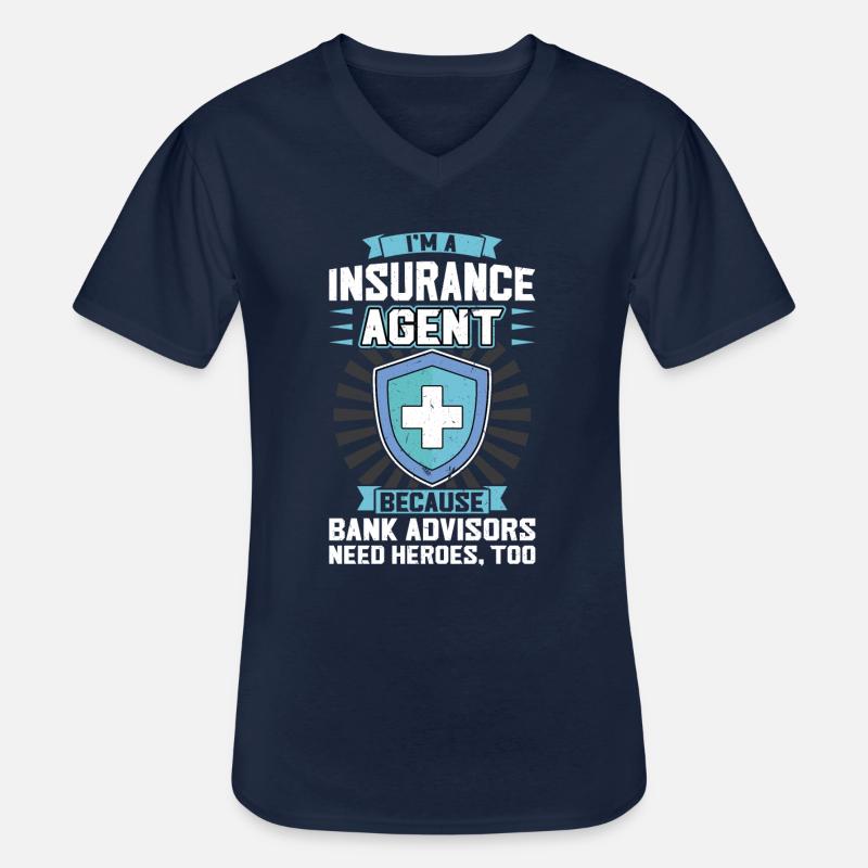 Insurance Agent - Männer-T-Shirt mit V-Ausschnitt - Navy