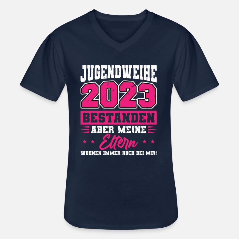 Jugendweihe 2023 Mädchen - Männer-T-Shirt mit V-Ausschnitt - Navy
