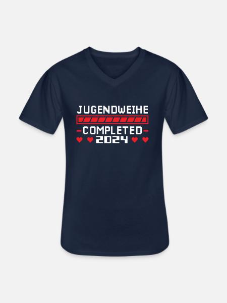 Jugendweihe 2024 Mädchen Junge - Männer-T-Shirt mit V-Ausschnitt - Navy