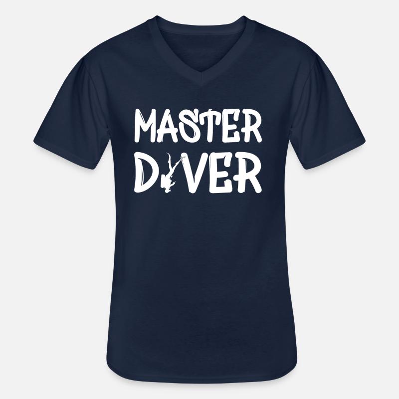 Master Diver - Männer-T-Shirt mit V-Ausschnitt - Navy
