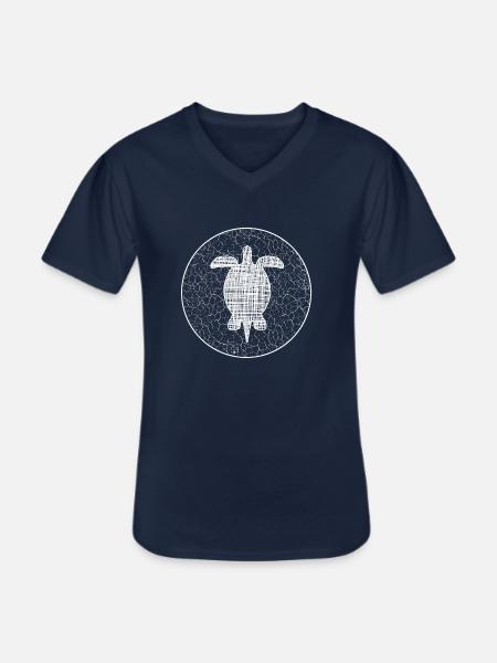 Turtle Schildkröte - Männer-T-Shirt mit V-Ausschnitt - Navy