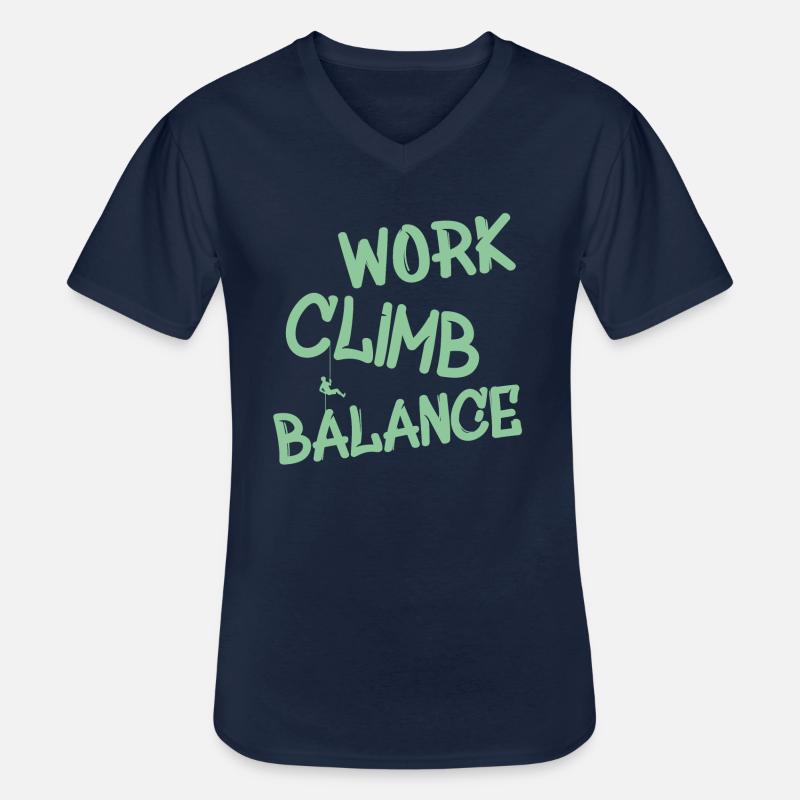 Climb - Männer-T-Shirt mit V-Ausschnitt - Navy