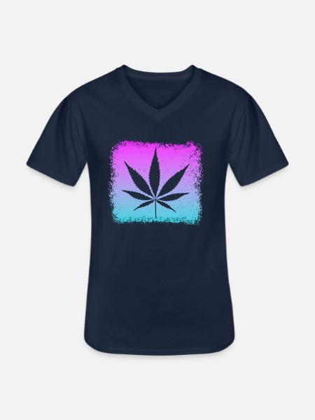 Kiffen - Männer-T-Shirt mit V-Ausschnitt - Navy