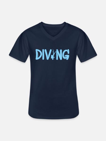 tauchen - Männer-T-Shirt mit V-Ausschnitt - Navy