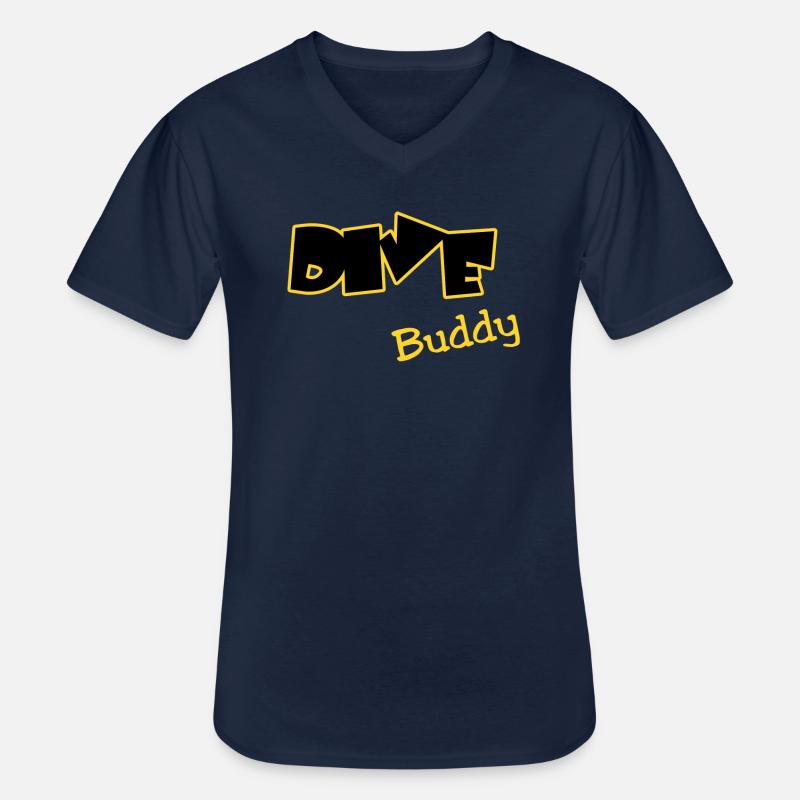 Tauchen Dive Buddy - Männer-T-Shirt mit V-Ausschnitt - Navy