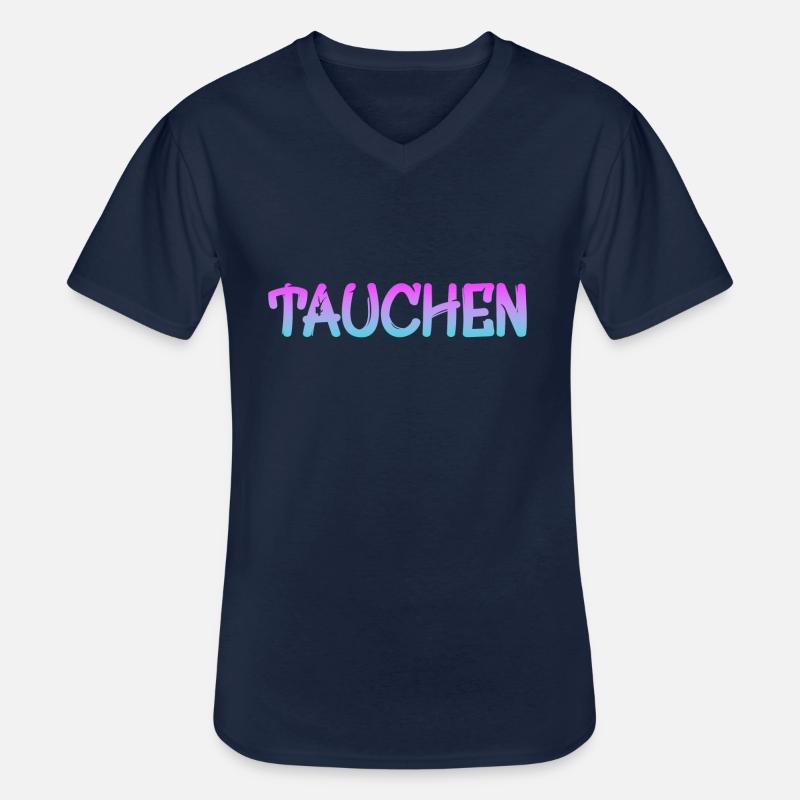 Tauchen Scuba Diver - Männer-T-Shirt mit V-Ausschnitt - Navy