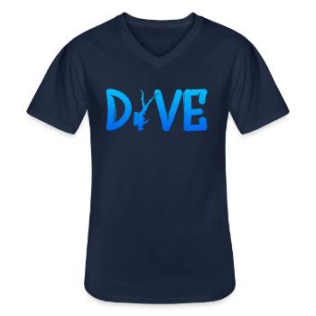 Dive Scuba Diver Diving - Männer-T-Shirt mit V-Ausschnitt - Navy - Vorne - AI Model Male 178 dark (178cm)