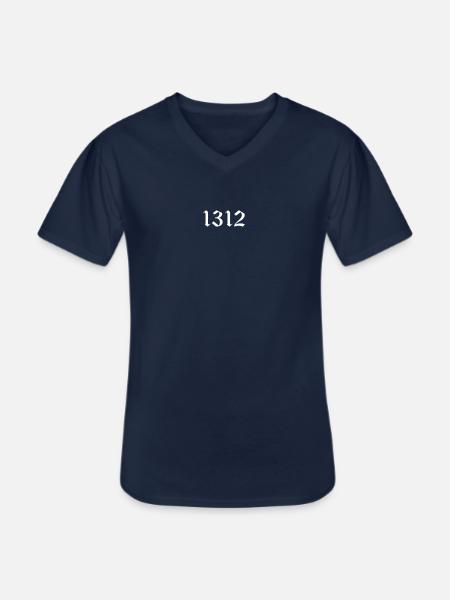 1312 ACAB - T-shirt col V Homme - marine