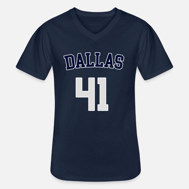 Dallas 41 - Männer-T-Shirt mit V-Ausschnitt - Navy