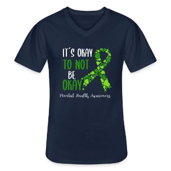 Mentale Gesundheit fördern Mental Health - Männer-T-Shirt mit V-Ausschnitt - Navy - Vorne - AI Model Male 178 dark (178cm)