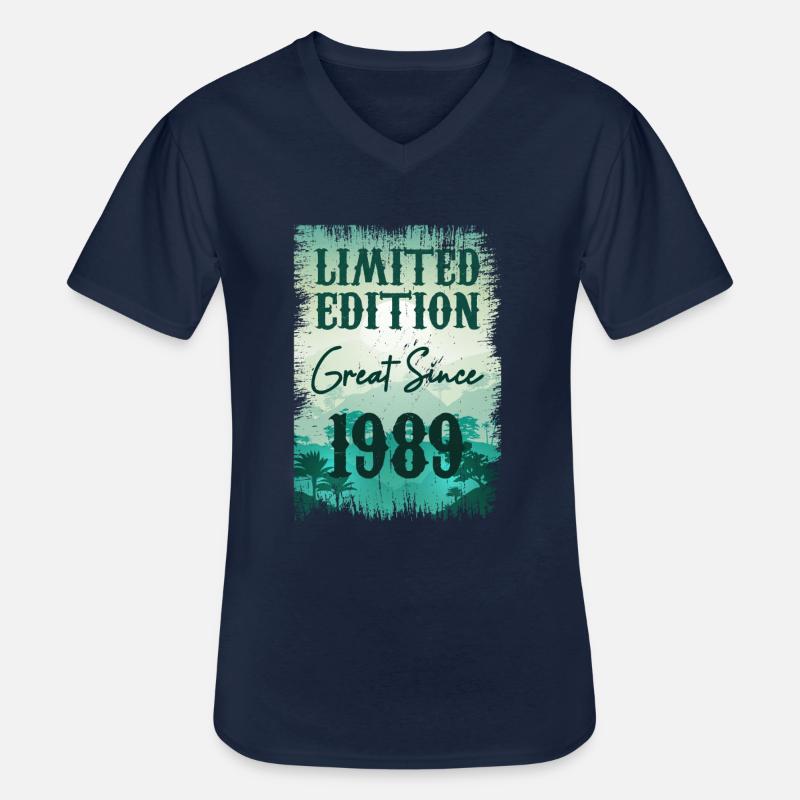 Einzigartig seit 1989 - Männer-T-Shirt mit V-Ausschnitt - Navy