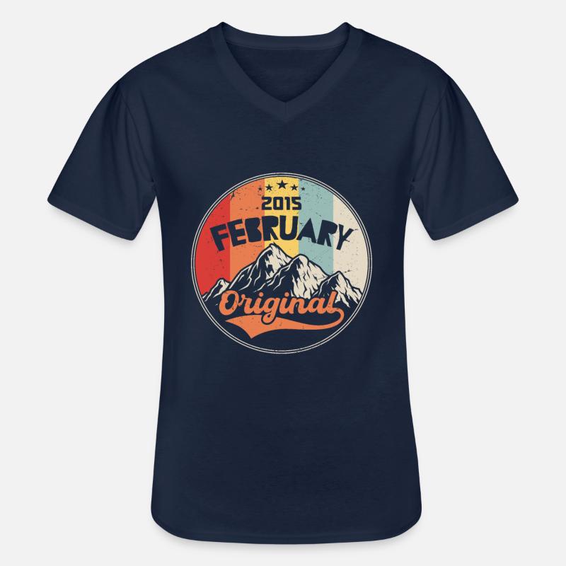 2015 - Geschenk geboren 2015 - Männer-T-Shirt mit V-Ausschnitt - Navy