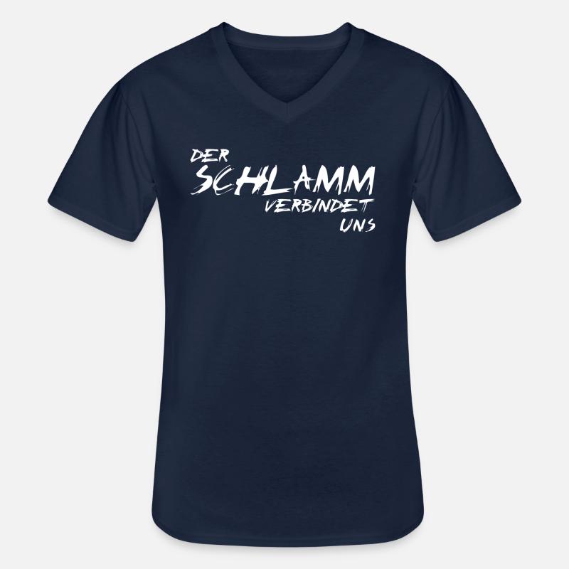 der Schlamm verbindet uns - Männer-T-Shirt mit V-Ausschnitt - Navy