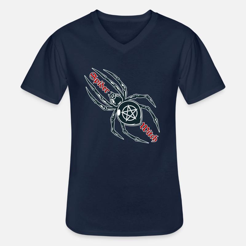 Spiderwitch Penta - Männer-T-Shirt mit V-Ausschnitt - Navy