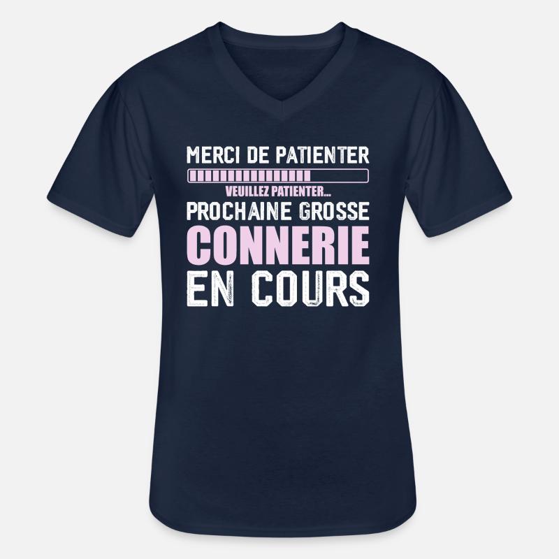 Weiter lustig - Männer-T-Shirt mit V-Ausschnitt - Navy