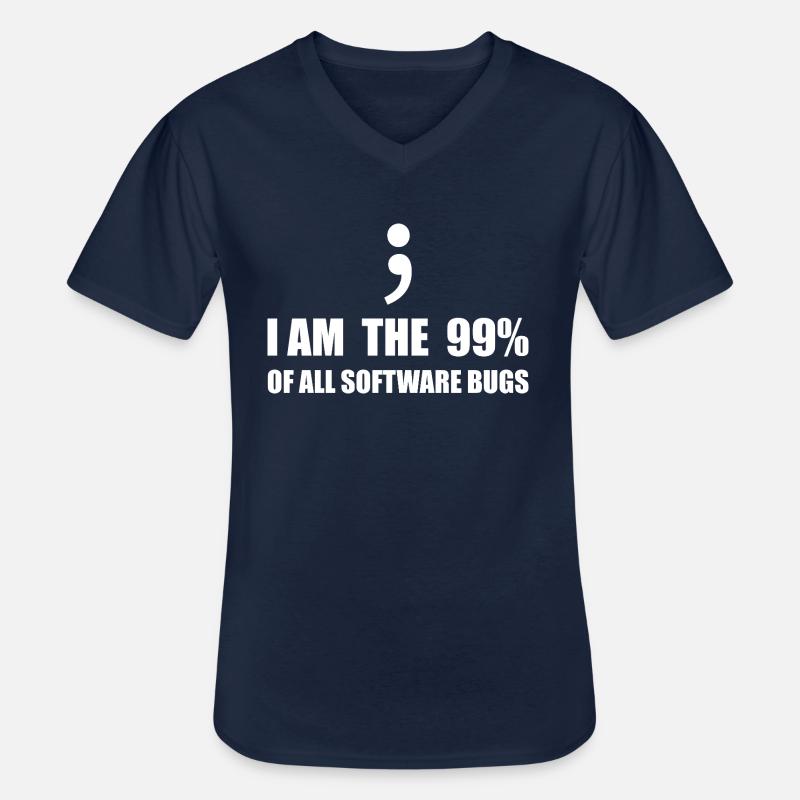 Computer Scientist Programmer - Men's V-Neck T-Shirt - navy
