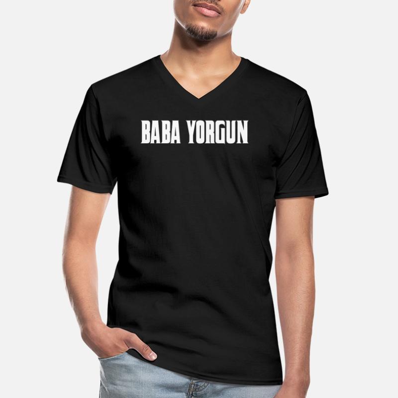 Baba Yorgun Turkish Men's V-Neck T-Shirt