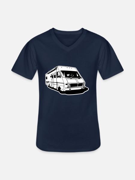 Fleetwood - mobile home - Men's V-Neck T-Shirt - navy