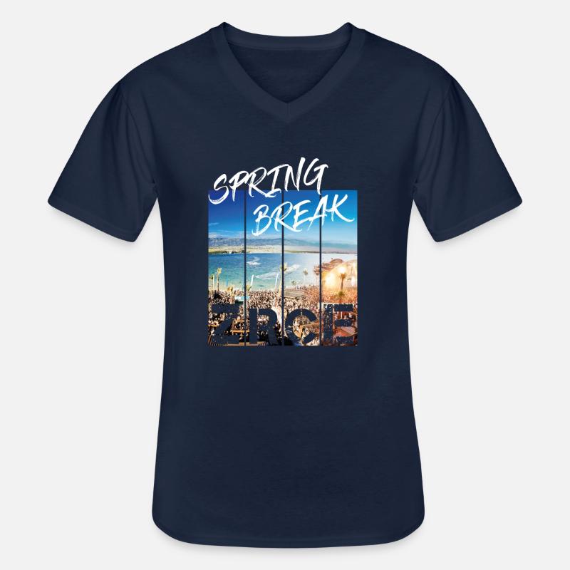 Zrce Spring Break - Männer-T-Shirt mit V-Ausschnitt - Navy