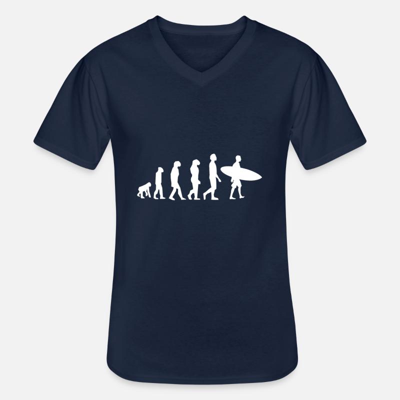 ÉVOLUTION SURF - T-shirt col V Homme - marine