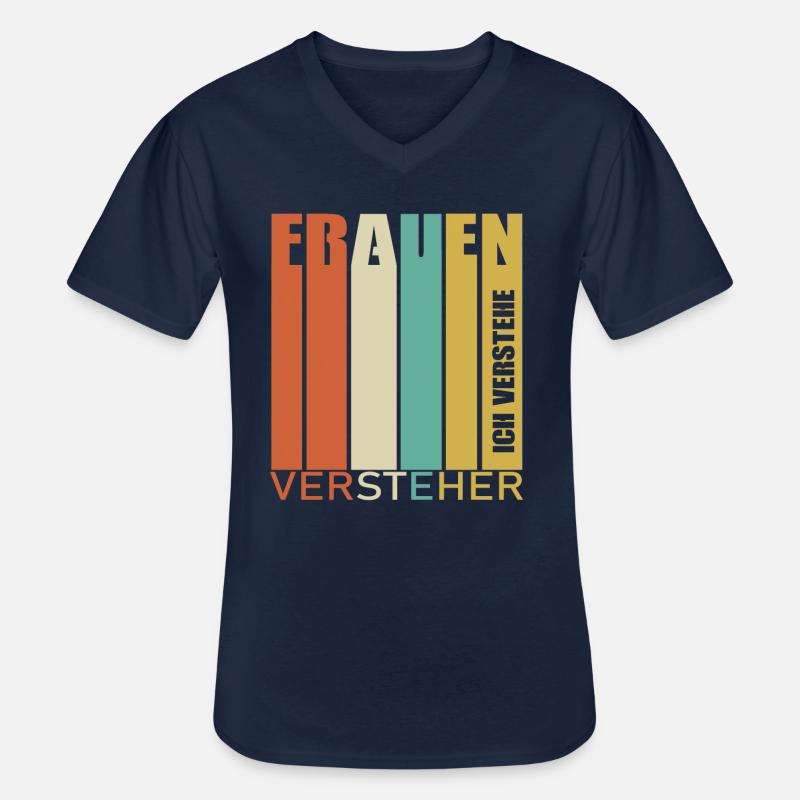 Frauenversteher - Männer-T-Shirt mit V-Ausschnitt - Navy