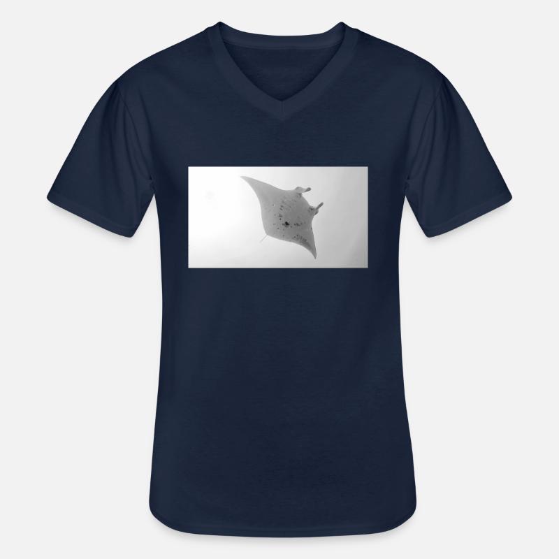Manta - Männer-T-Shirt mit V-Ausschnitt - Navy