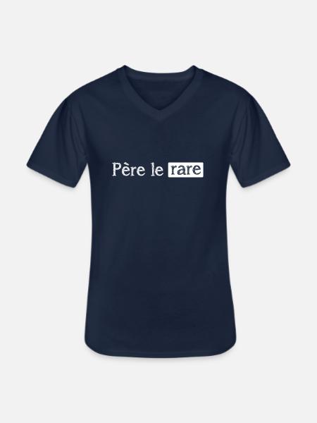 PERE LE RARE - T-shirt col V Homme - marine
