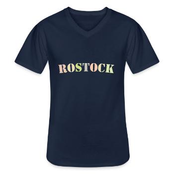 Rostock - Männer-T-Shirt mit V-Ausschnitt - Navy - Vorne - AI Model Male 178 dark (178cm)