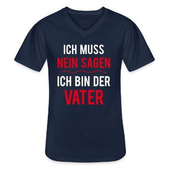 Ich Muss Nein Sagen Ich Bin Der Vater Papa Spruch - Männer-T-Shirt mit V-Ausschnitt - Navy - Vorne - AI Model Male 178 dark (178cm)