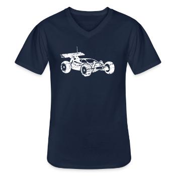 RC Voiture voiture modèle cadeau - T-shirt col V Homme - marine - Devant - AI Model Male 178 dark (178cm)