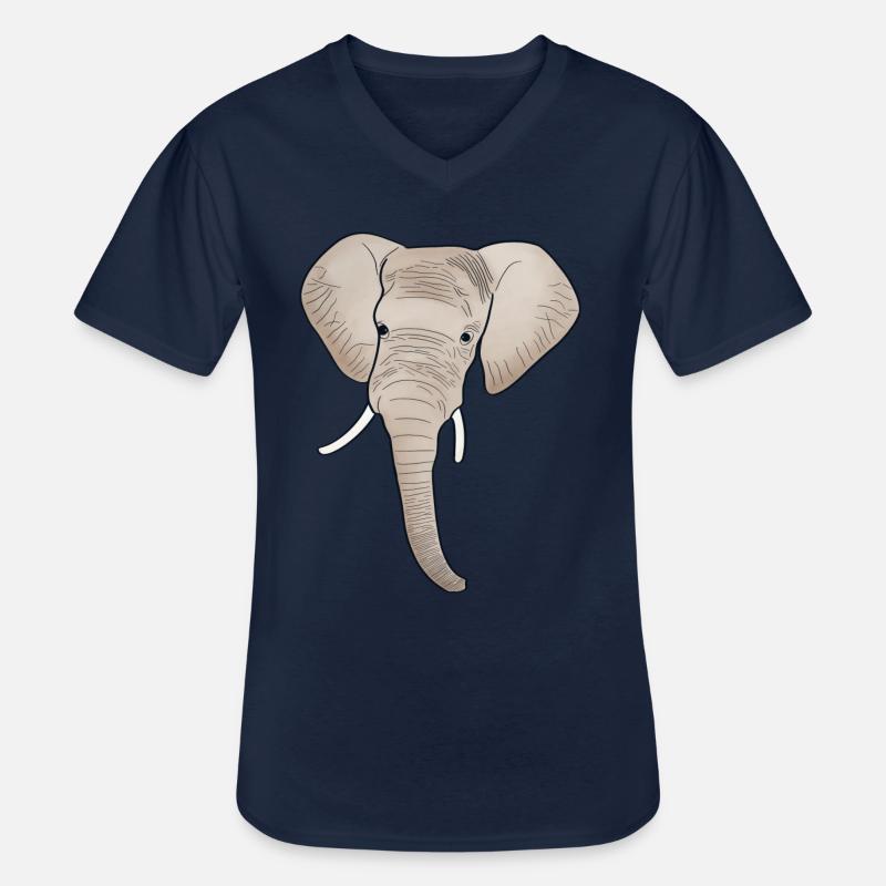 Elefant elephant - Männer-T-Shirt mit V-Ausschnitt - Navy