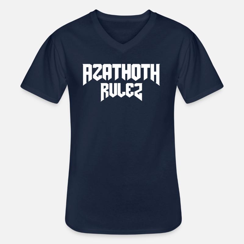 Azathoth Rules Thulhu Myth - Men's V-Neck T-Shirt - navy