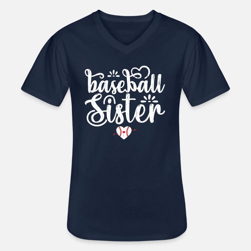 Baseball-Schwester Baseball-Schwester - Männer-T-Shirt mit V-Ausschnitt - Navy