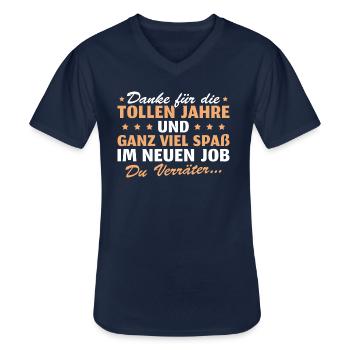 Jobwechsel Arbeitskollege Abschiedsgeschenk - Männer-T-Shirt mit V-Ausschnitt - Navy - Vorne - AI Model Male 178 dark (178cm)