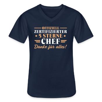 Jobwechsel Chef Rente Abschiedsgeschenk - Männer-T-Shirt mit V-Ausschnitt - Navy - Vorne - AI Model Male 178 dark (178cm)