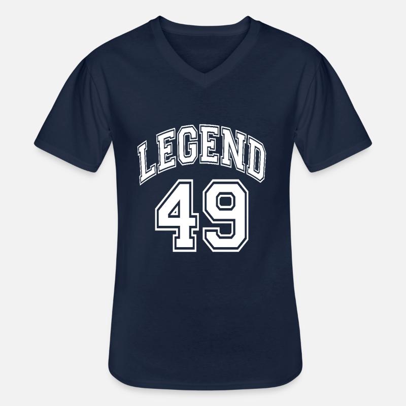 Legend 49 - Männer-T-Shirt mit V-Ausschnitt - Navy