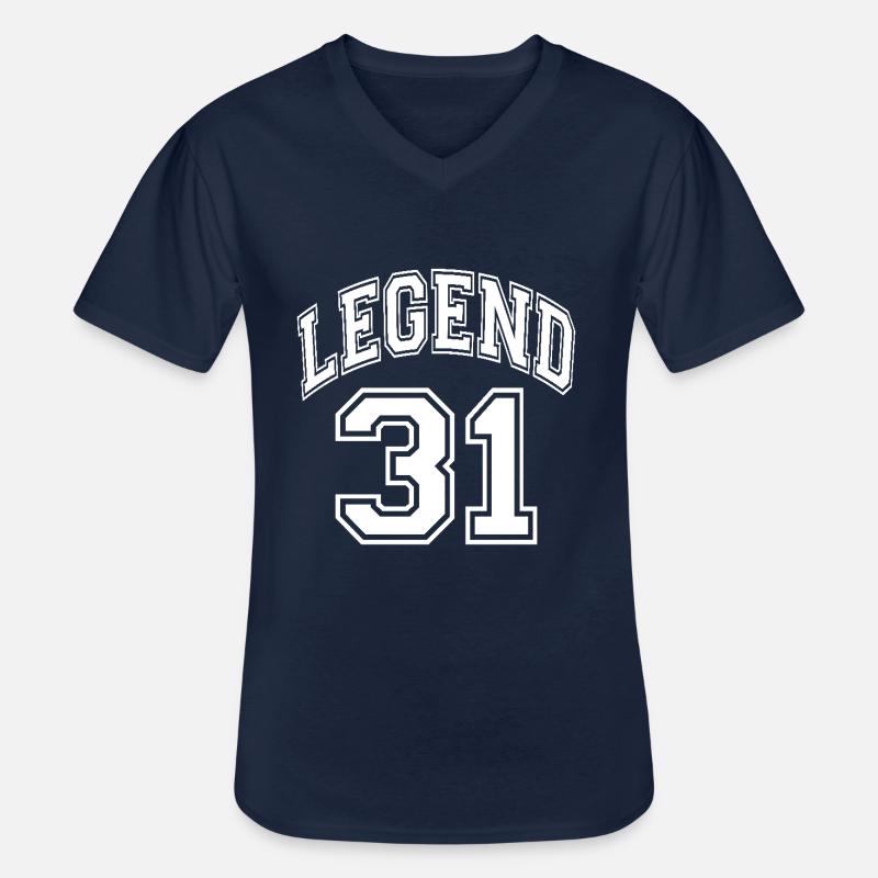 Legend 31 - Männer-T-Shirt mit V-Ausschnitt - Navy