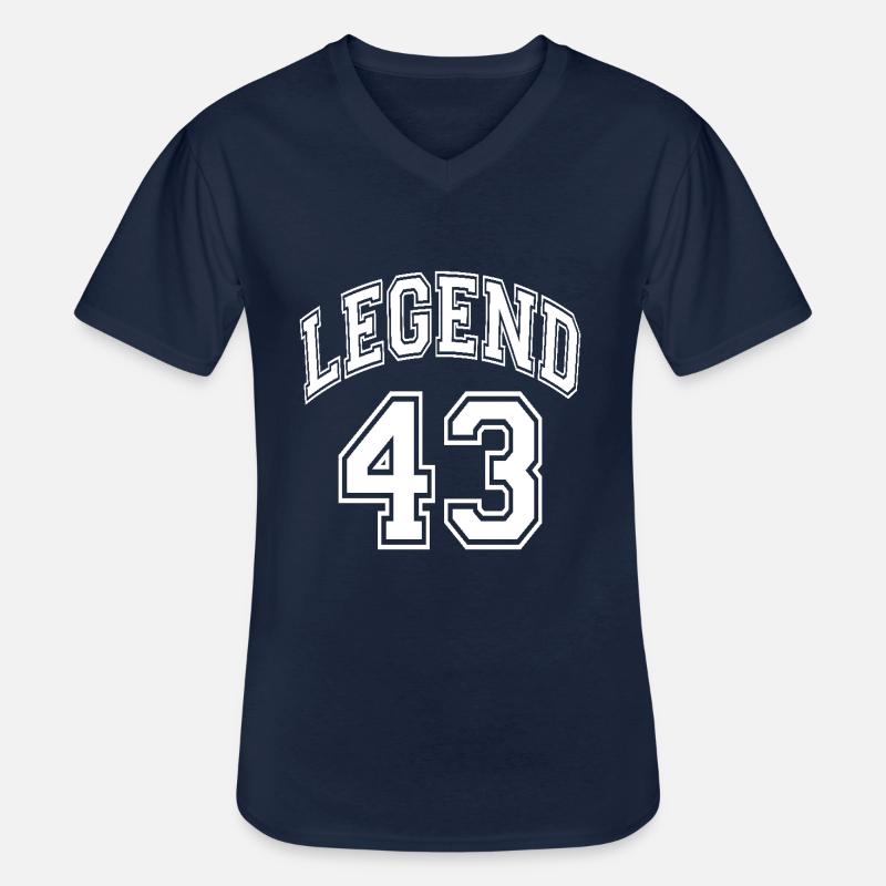 Legend 43 - Männer-T-Shirt mit V-Ausschnitt - Navy