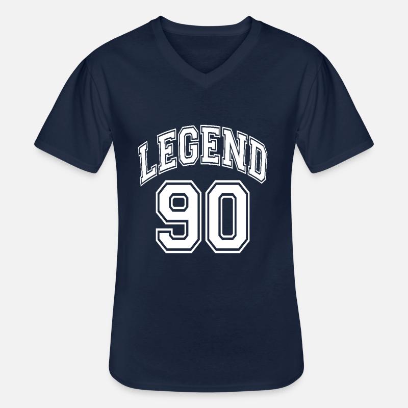 Legend 90 - Männer-T-Shirt mit V-Ausschnitt - Navy