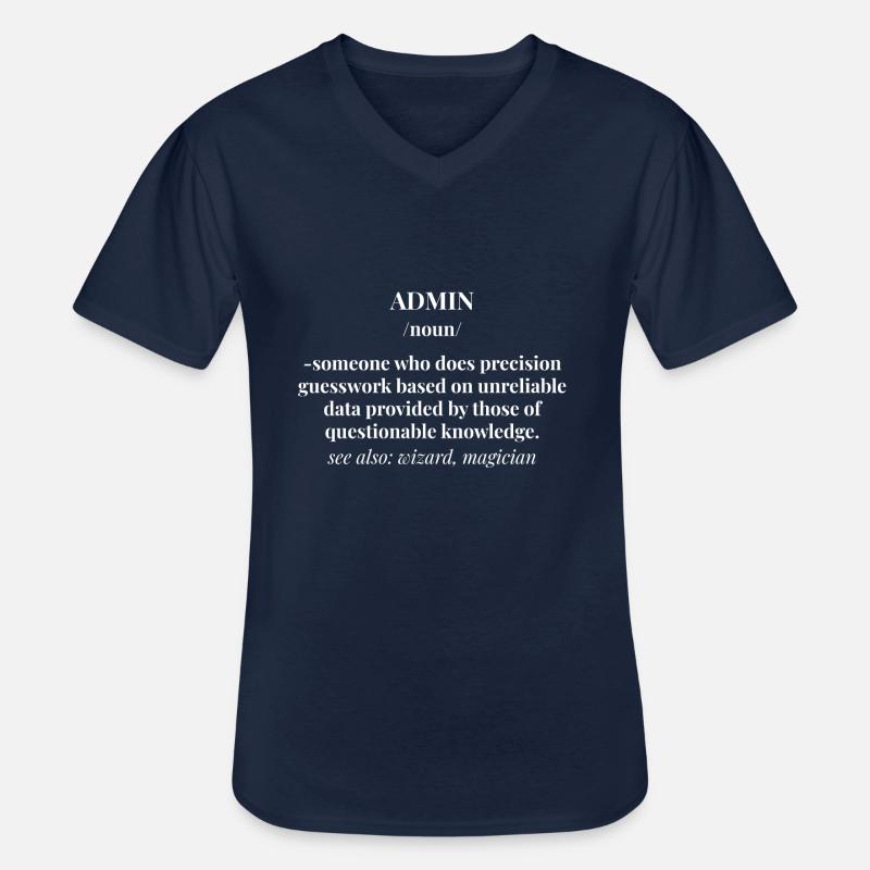 Admin Administrator Informatik Computer - Männer-T-Shirt mit V-Ausschnitt - Navy