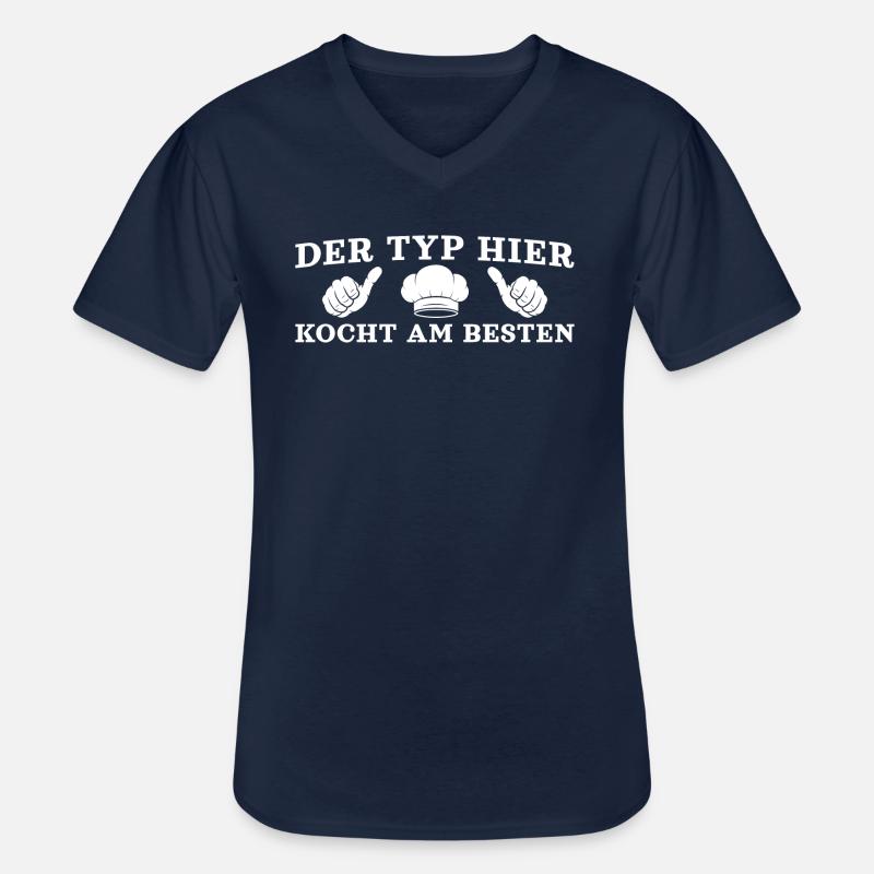 Hobbykoch Bester Koch Geschenkidee - Männer-T-Shirt mit V-Ausschnitt - Navy