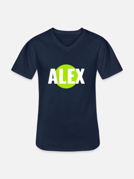 Alex Alexander - Men's V-Neck T-Shirt - navy