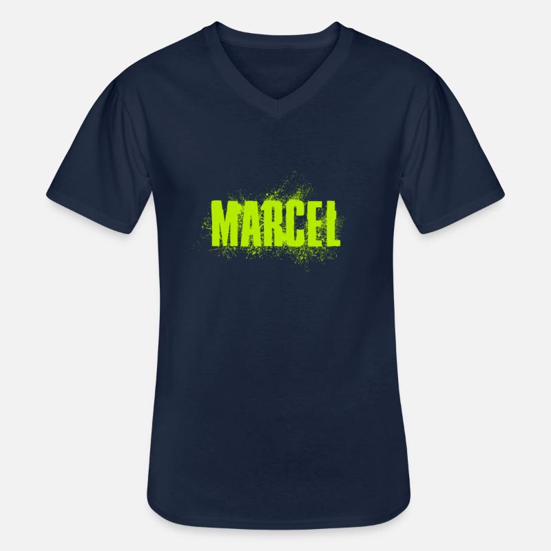 Marcel - Men's V-Neck T-Shirt - navy