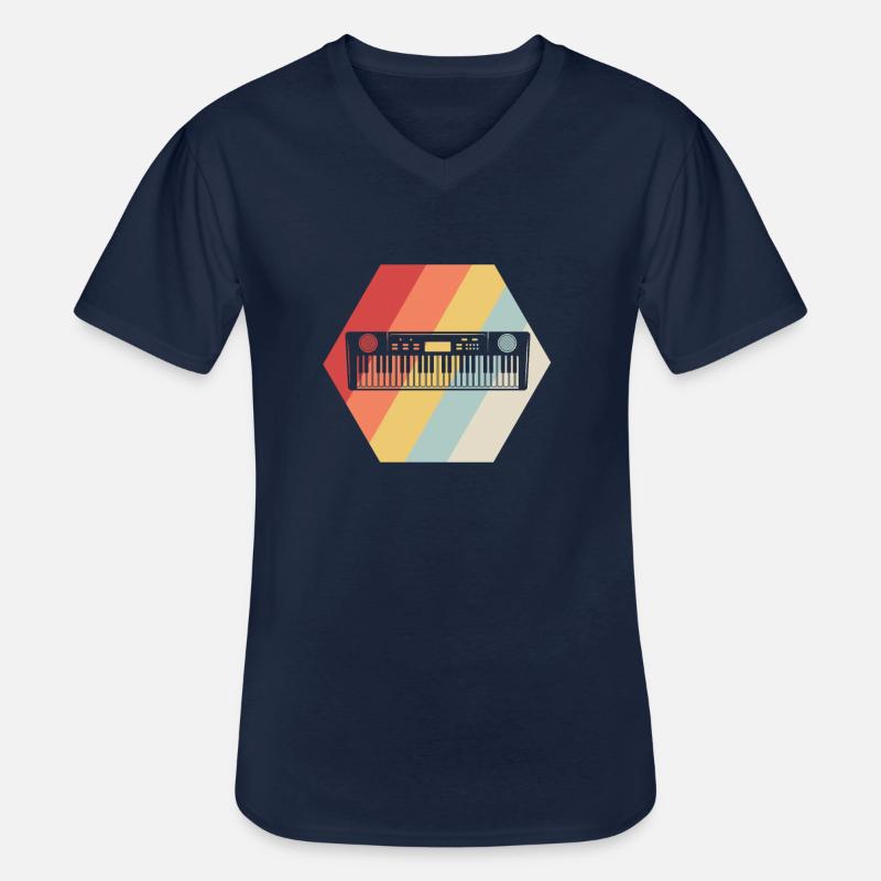 Keyboard Keyboarder Geschenk - Männer-T-Shirt mit V-Ausschnitt - Navy