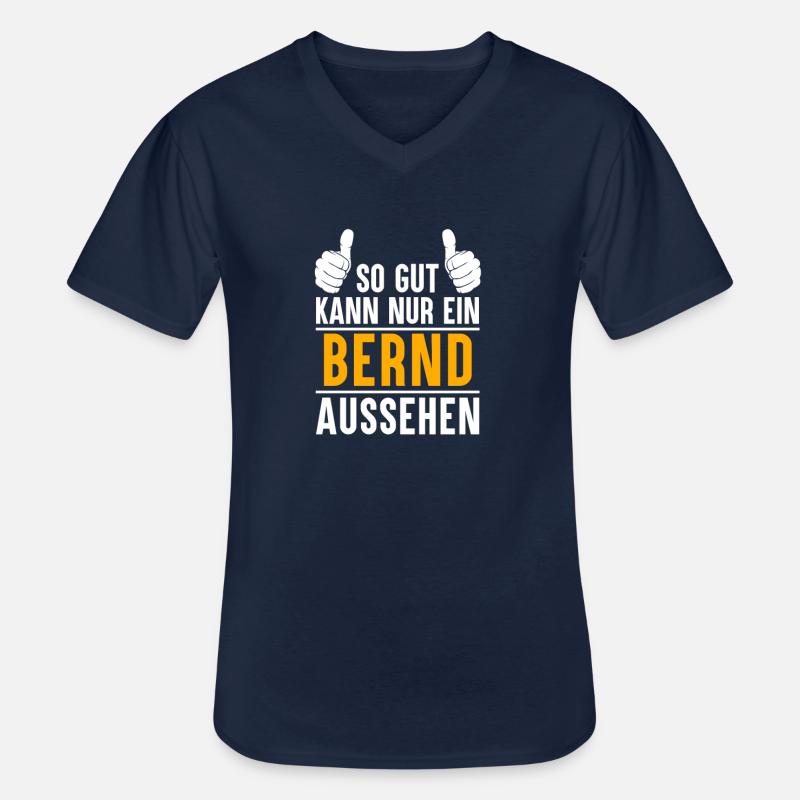 Bernd Vorname Geschenk - Männer-T-Shirt mit V-Ausschnitt - Navy