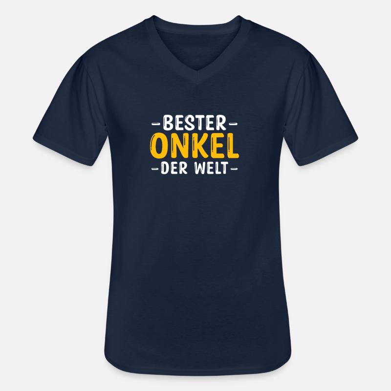 Bester Onkel Lieblingsonkel Lieblings Taufpate - Männer-T-Shirt mit V-Ausschnitt - Navy