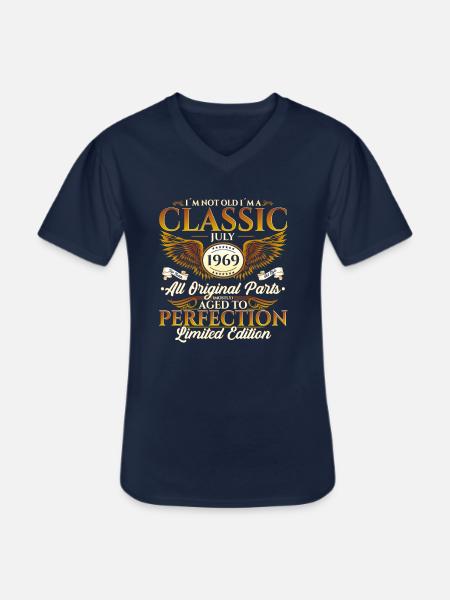 Klassiek 1969 Vintage 1969 Verjaardag 1969 - Klassiek mannen T-shirt met V-hals - navy