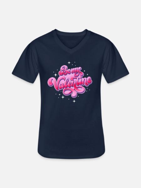 Sois mon Valentin - T-shirt col V Homme - marine